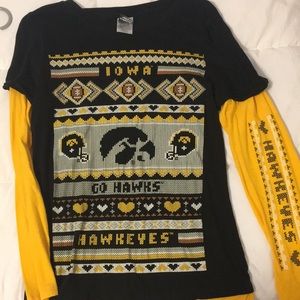 Iowa Hawkeyes long sleeve tee L
